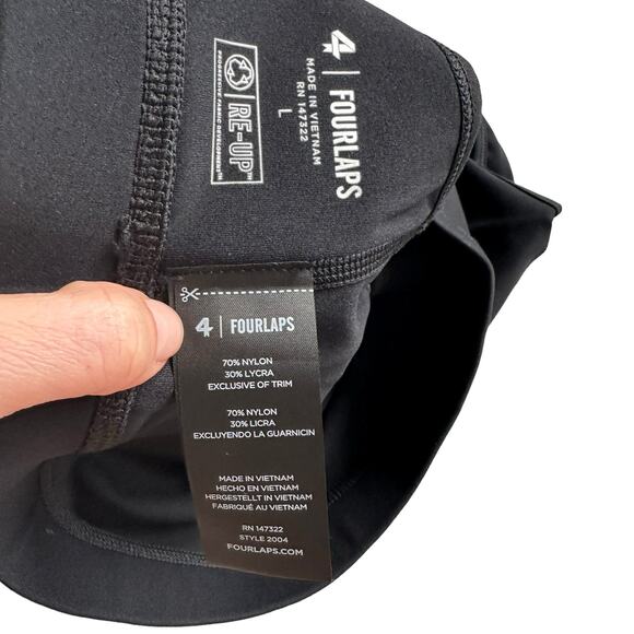 FOURLAPS Infinity Sports Bra Basic Black Women's Size Large NWT Medium Support - Picture 7 of 9